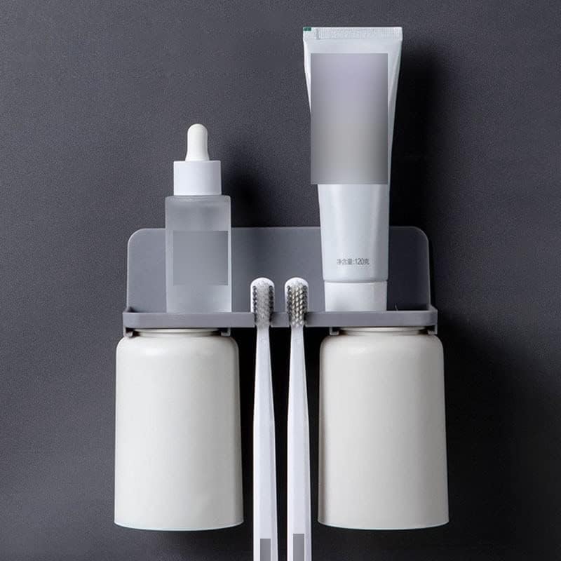 Nordic-Style White Wall-Mounted Toothbrush Holder