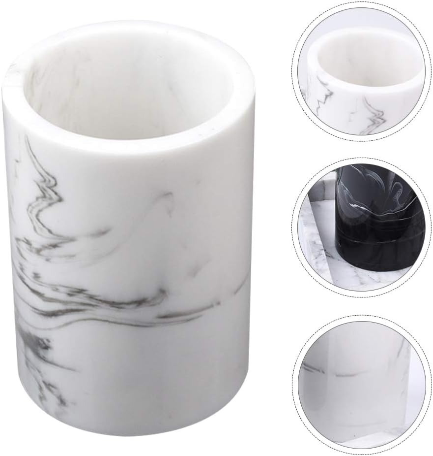 DoItool 1-Piece Family Toothbrush Mouthwash Holder with Marbling Gargle Cup