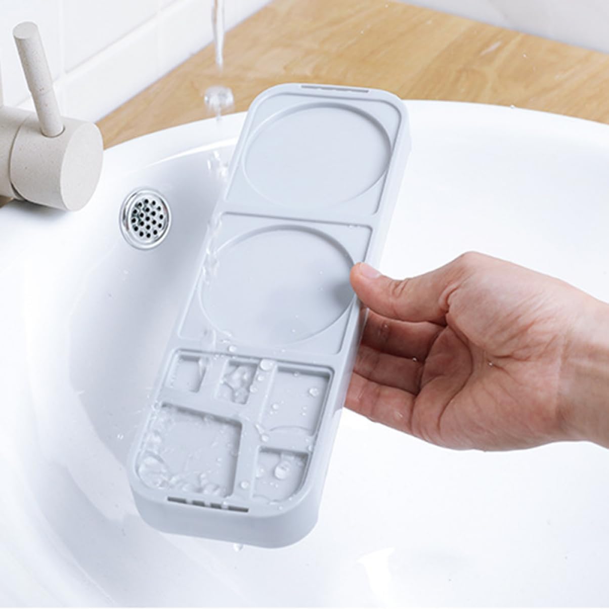 MAGICLULU Track Toothbrush Toothpaste Holder Suction-Cool Design for Home Kitchen
