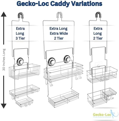 Bathroom Shower Caddy Long Adjustable