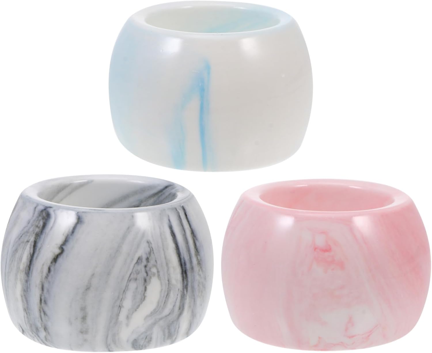3Pcs Ceramic Electric Toothbrush Holder Marbling Design for Bathroom