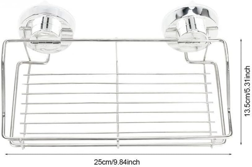 Wall-Mounted Dual-Sucker Organizer Durable Space-Saving