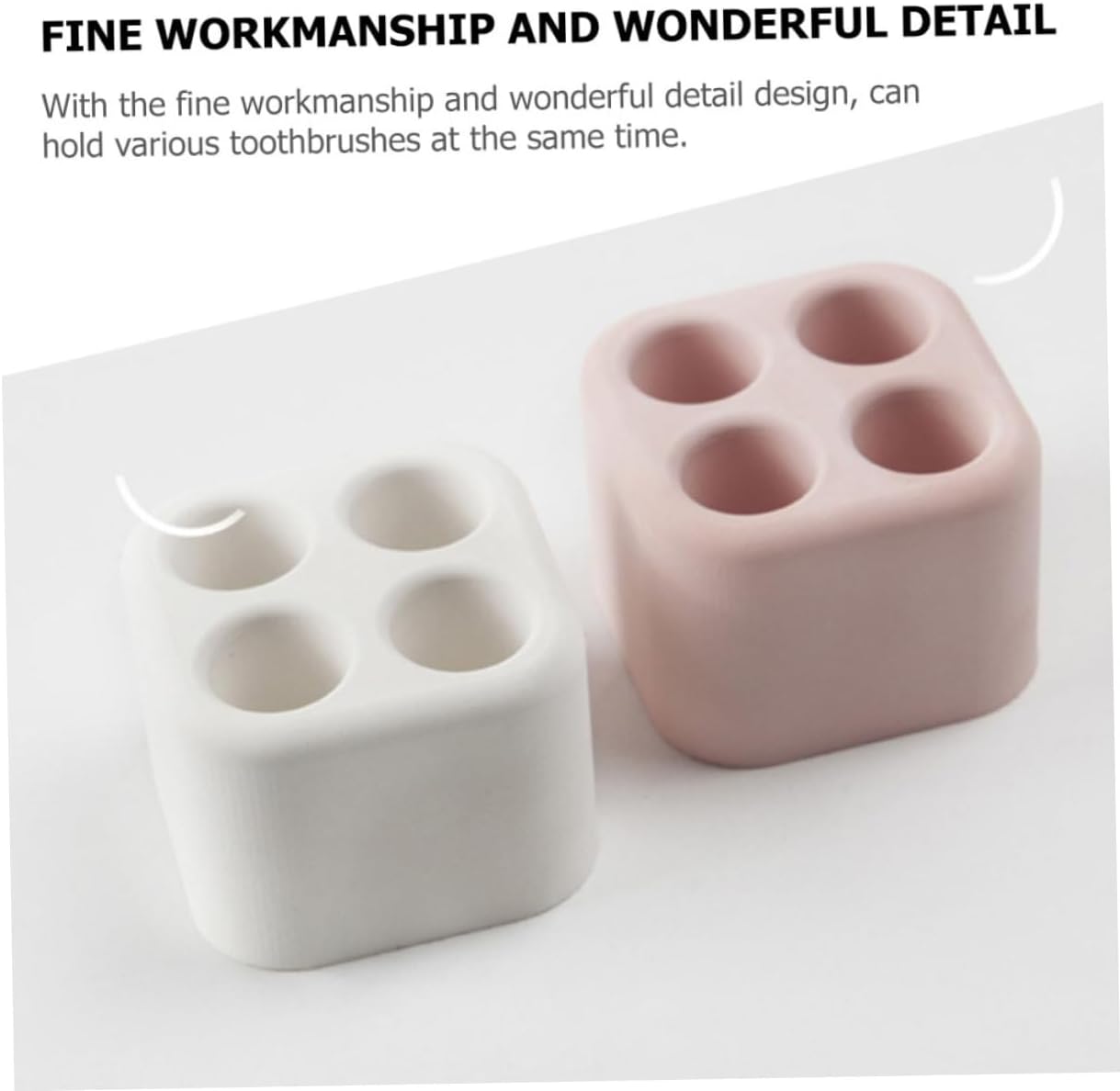 Durable White Mini Diatomite Toothbrush Stand