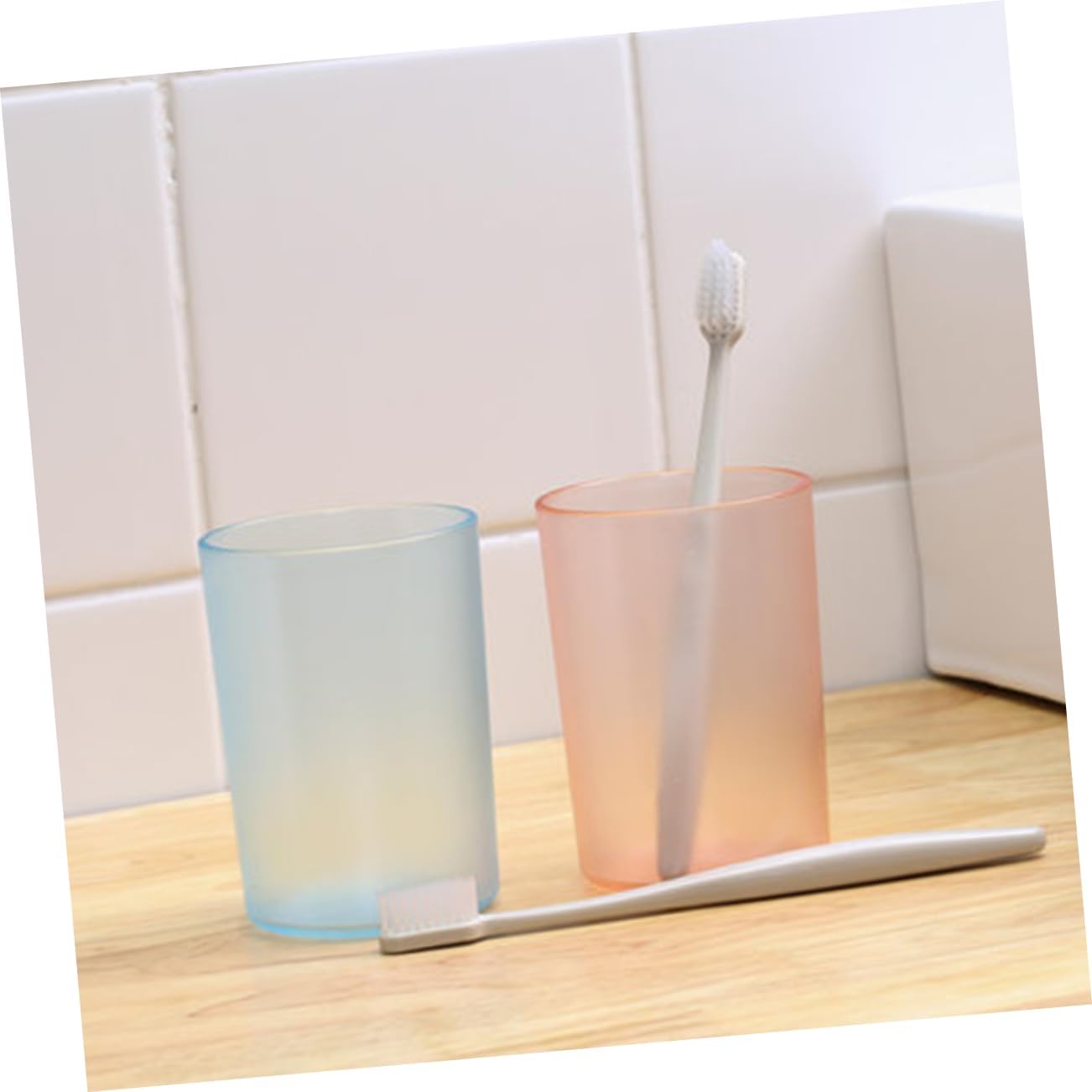 Transparent Toothbrush Cup