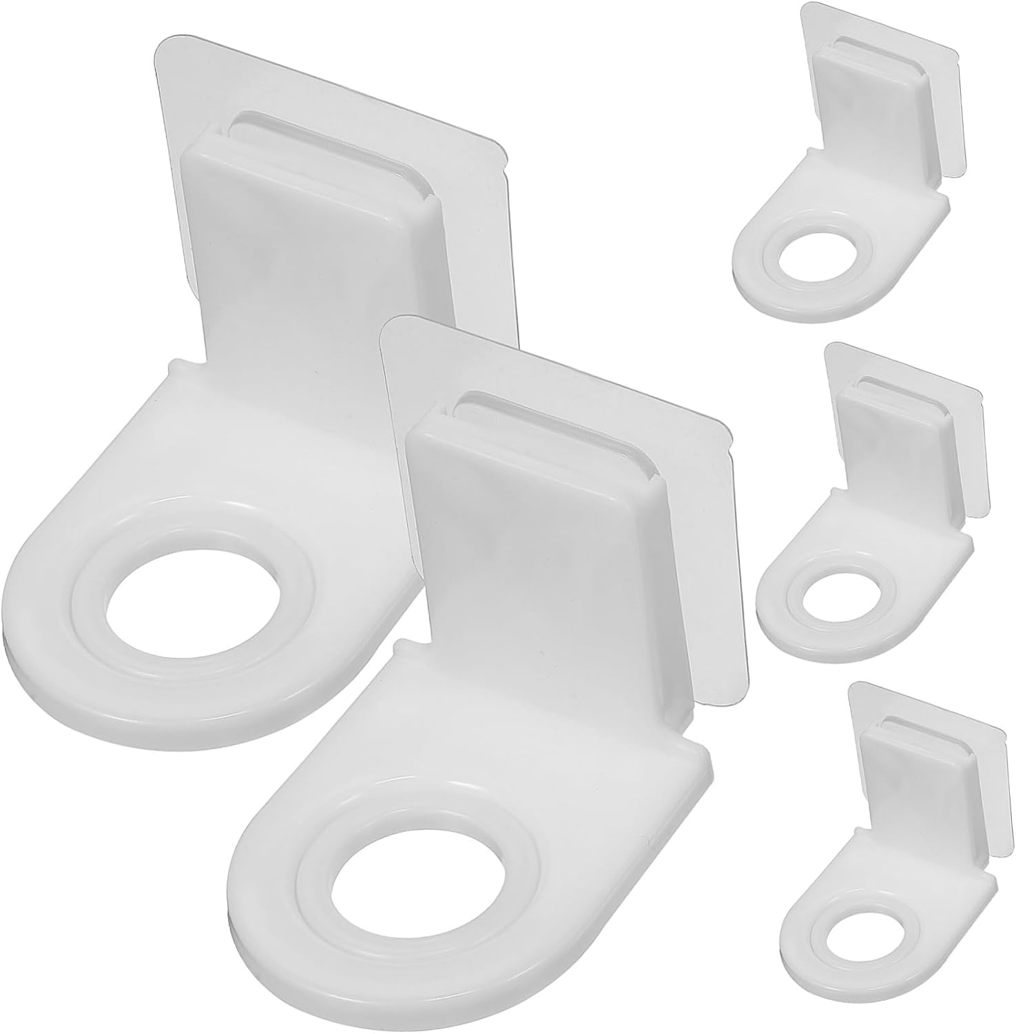 5-Piece Bath Rack Organizer with Adhesive Hooks for Efficient Storage