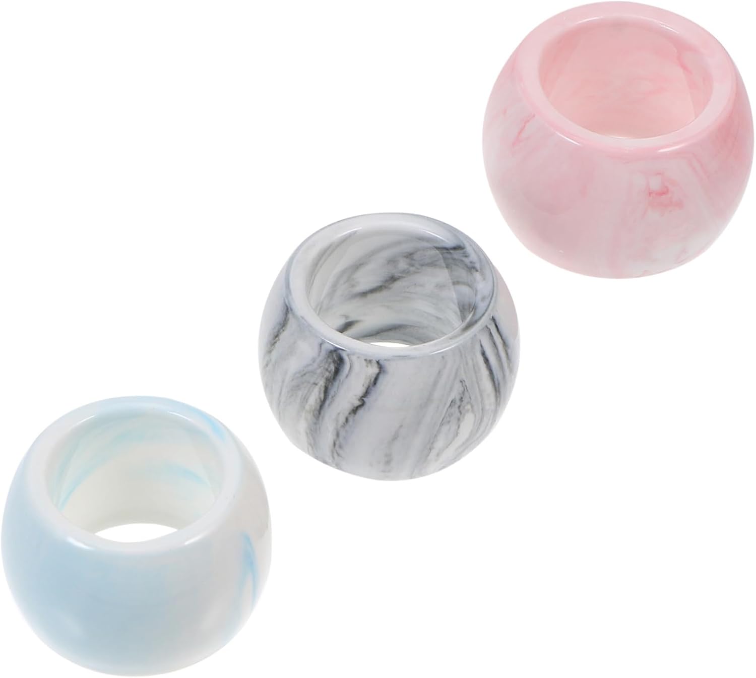 3Pc Marbling Electric Toothbrush Compact Holder