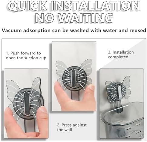 Suction Toothbrush Holder QENWKXZ - Drill-Free Space-Saving Easy to Mount