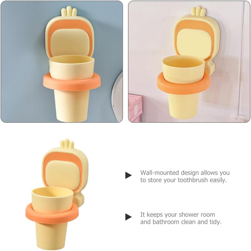 1set Wall-Mounted Toothbrush Holder for Boys and Girls