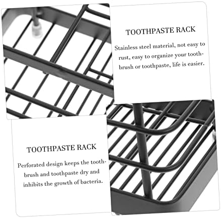 Elegant Iron Toothbrush Toothpaste Storage Rack