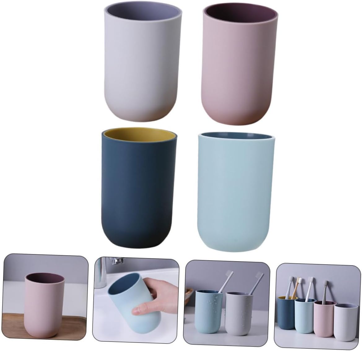 DECHOUS Eco-Friendly Toothbrush Holder for Couples Kids Portable Stylish Design