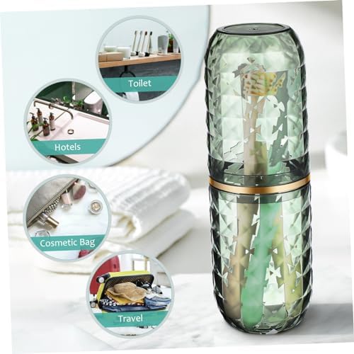 Stylish Dual Function Travel Toothbrush Holder and Mouthwash Cup