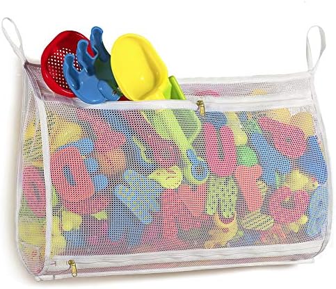 Tenrai Mesh Bath Toy Organizer White 14 x 20
