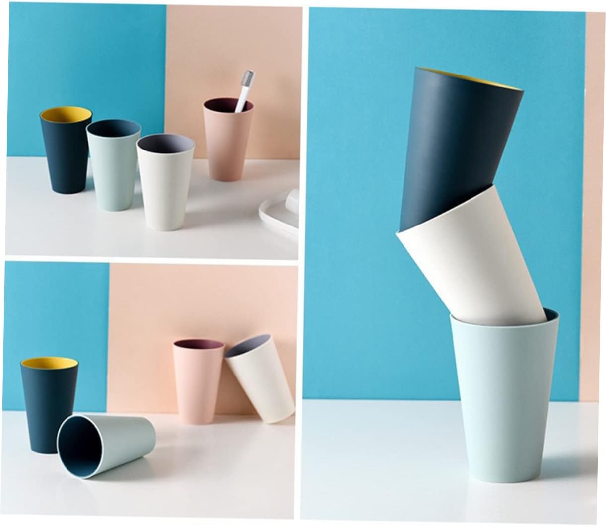 Portable Toothbrush Holder with White Design for Family