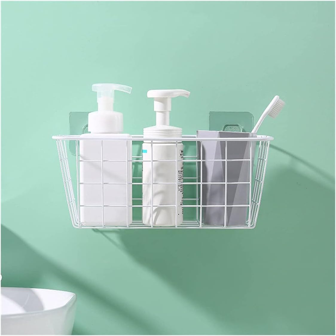UVipe Wall-Mounted Shower Shelf Organizer 285x125x125cm White Durable Rust-Resistant