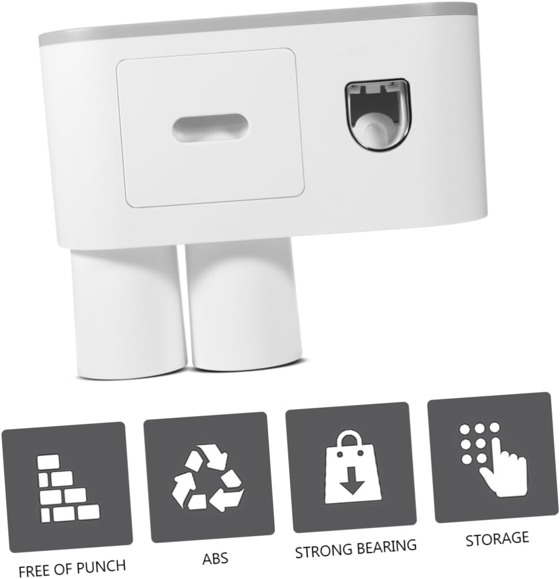 Wall-Mount Toothbrush Toothpaste Organizer