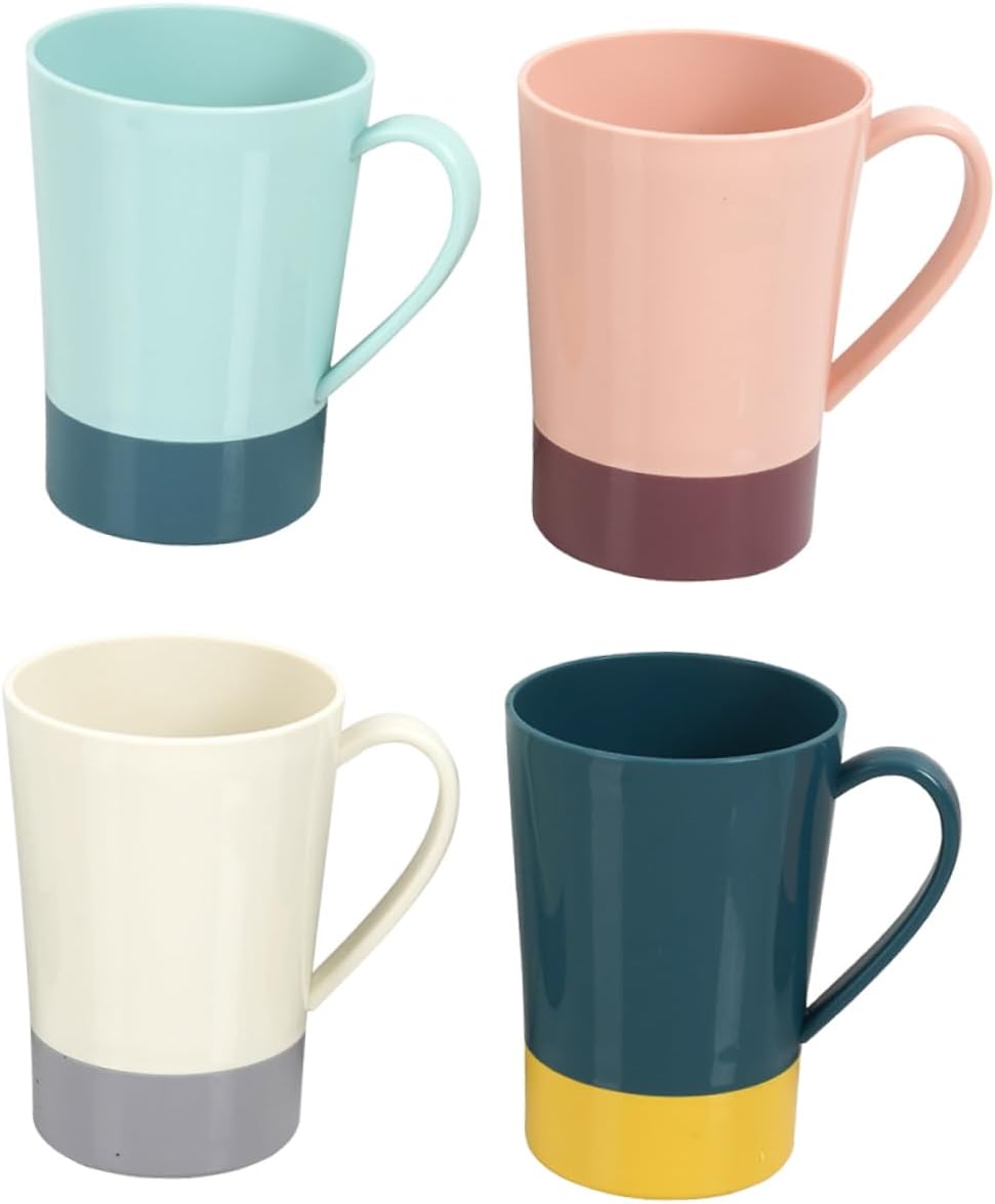 WESIEVYA 4pcs Bathroom Mug Toothbrush Holder