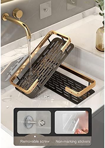 Sturdy Golden Standing Shower Caddy