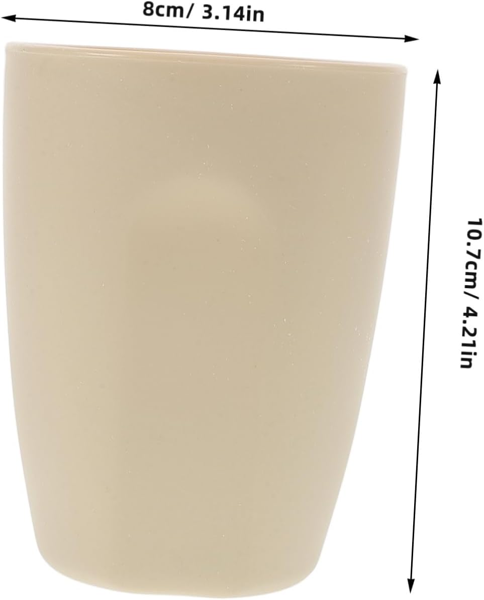 Beaupretty Simple Beige Toothbrush Cup Portable Rinsing Mug