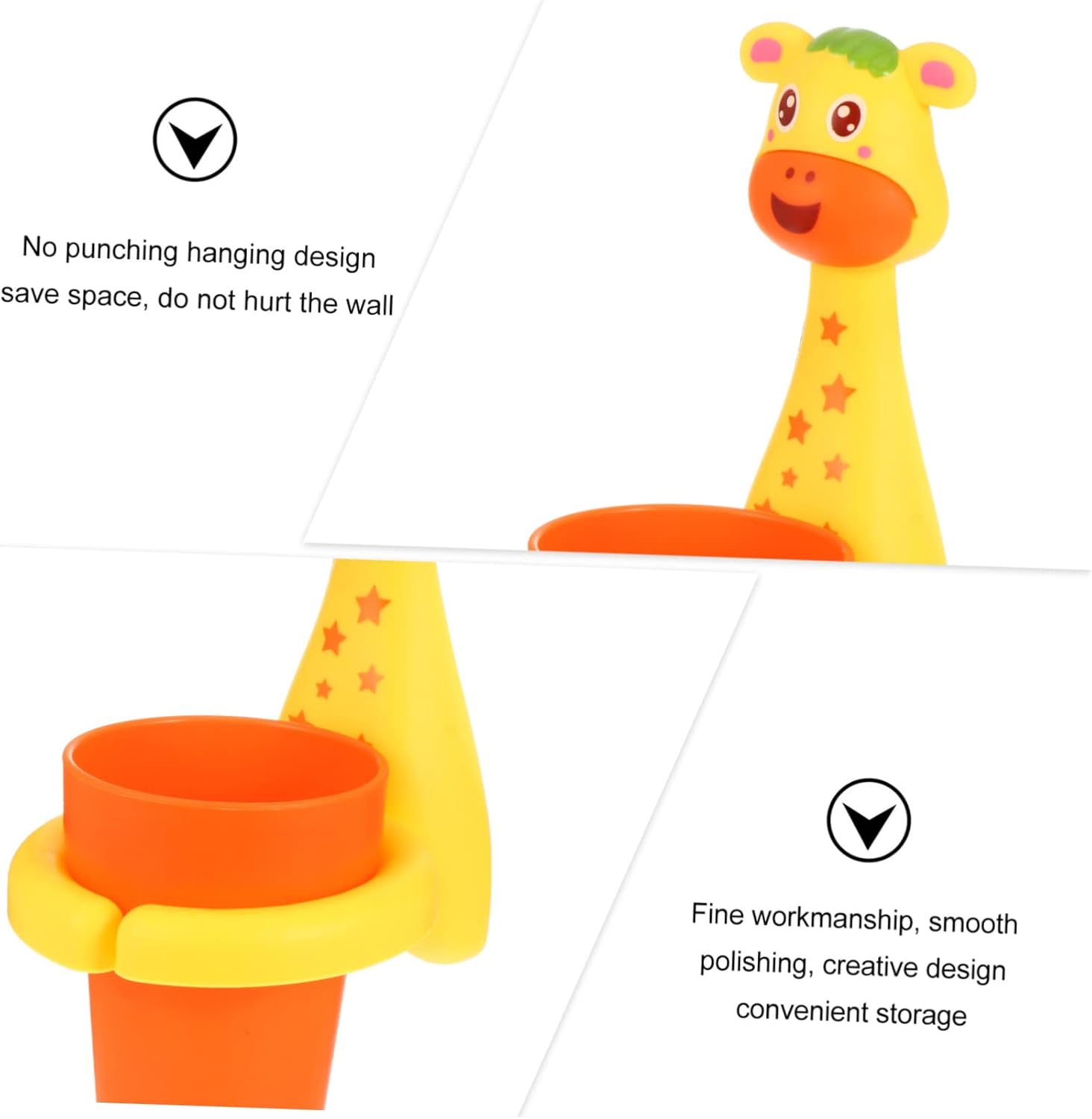IWOWHERO 1-Pack No Punching Toothbrush Cup Holder