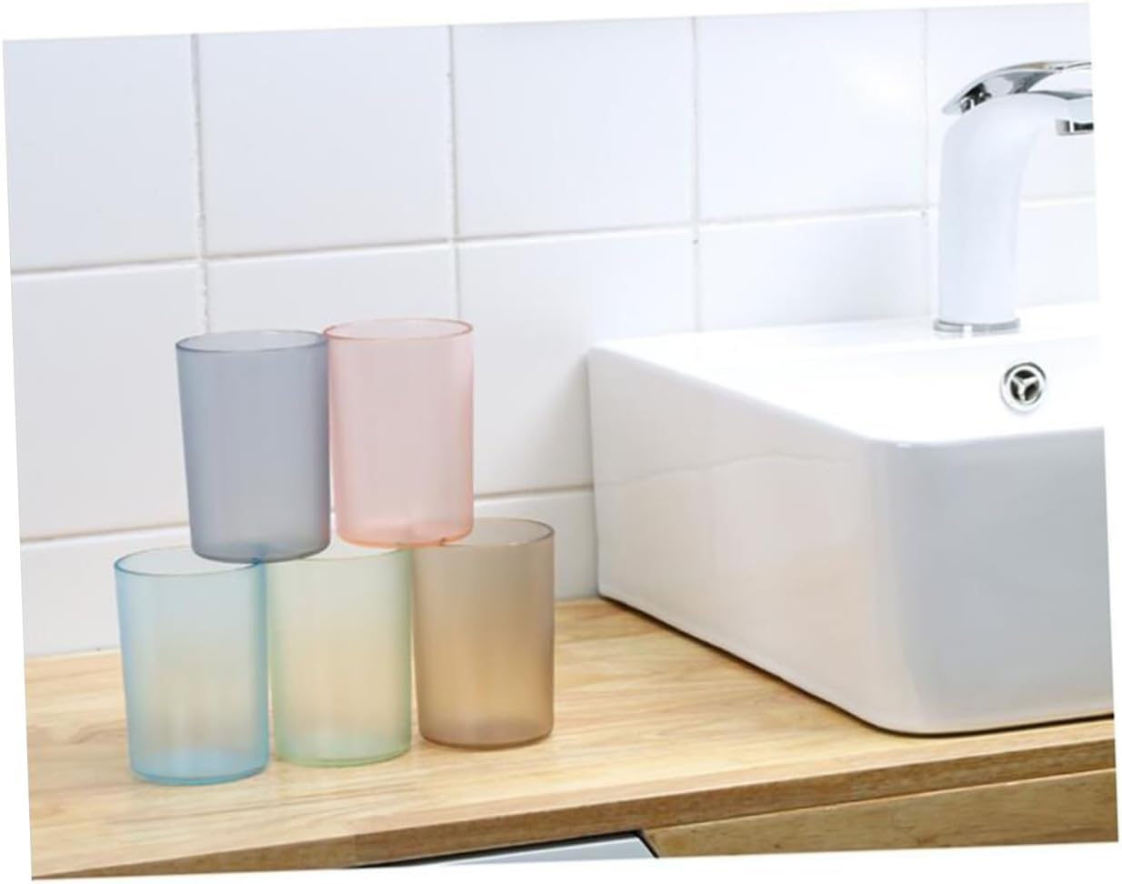 Elegant Transparent Toothbrush Cup for Adults and Kids