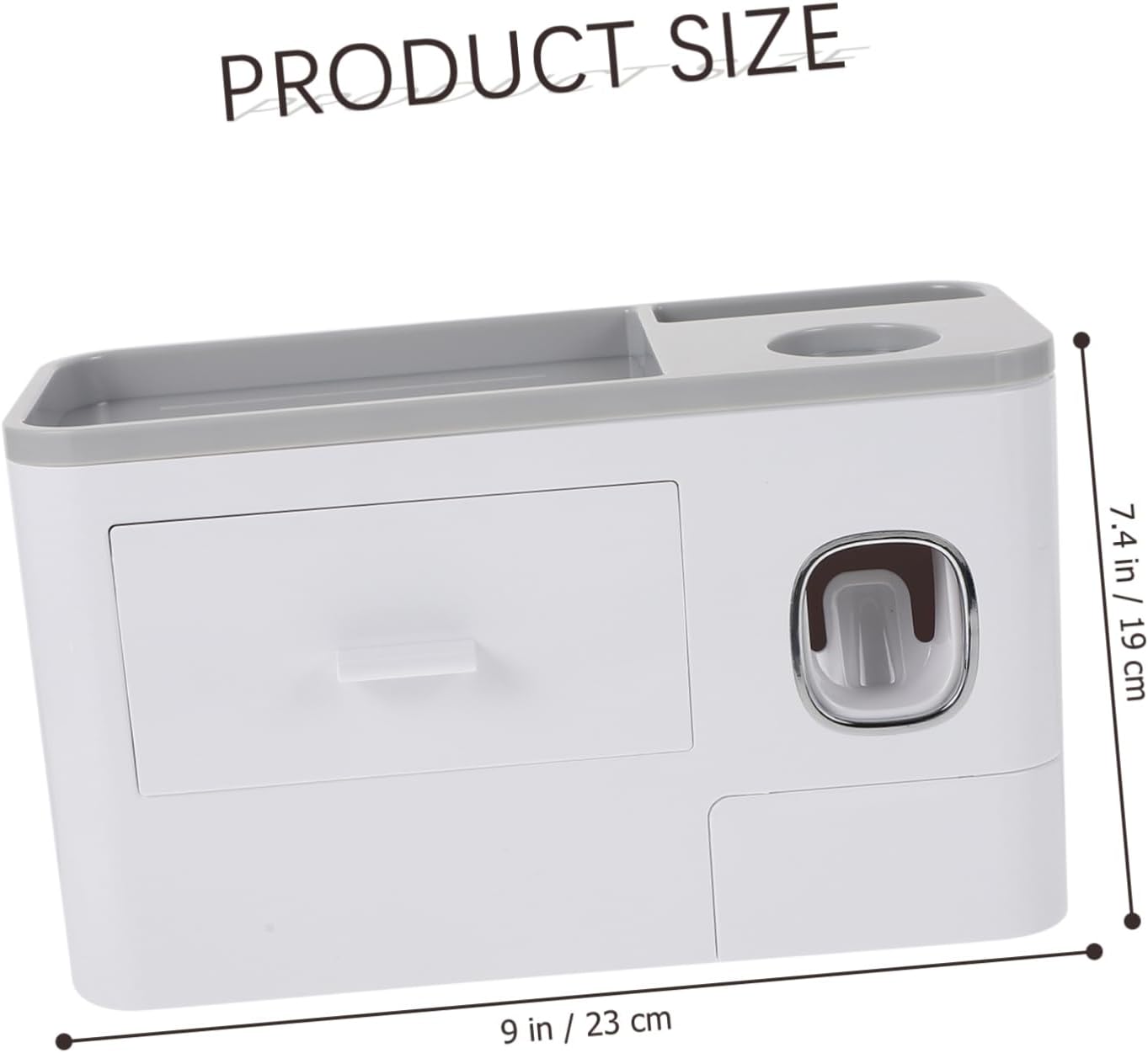 Luxshiny 1Set Wall Mounted Toothbrush Holder with Storage Easy Install Bathroom Organizer