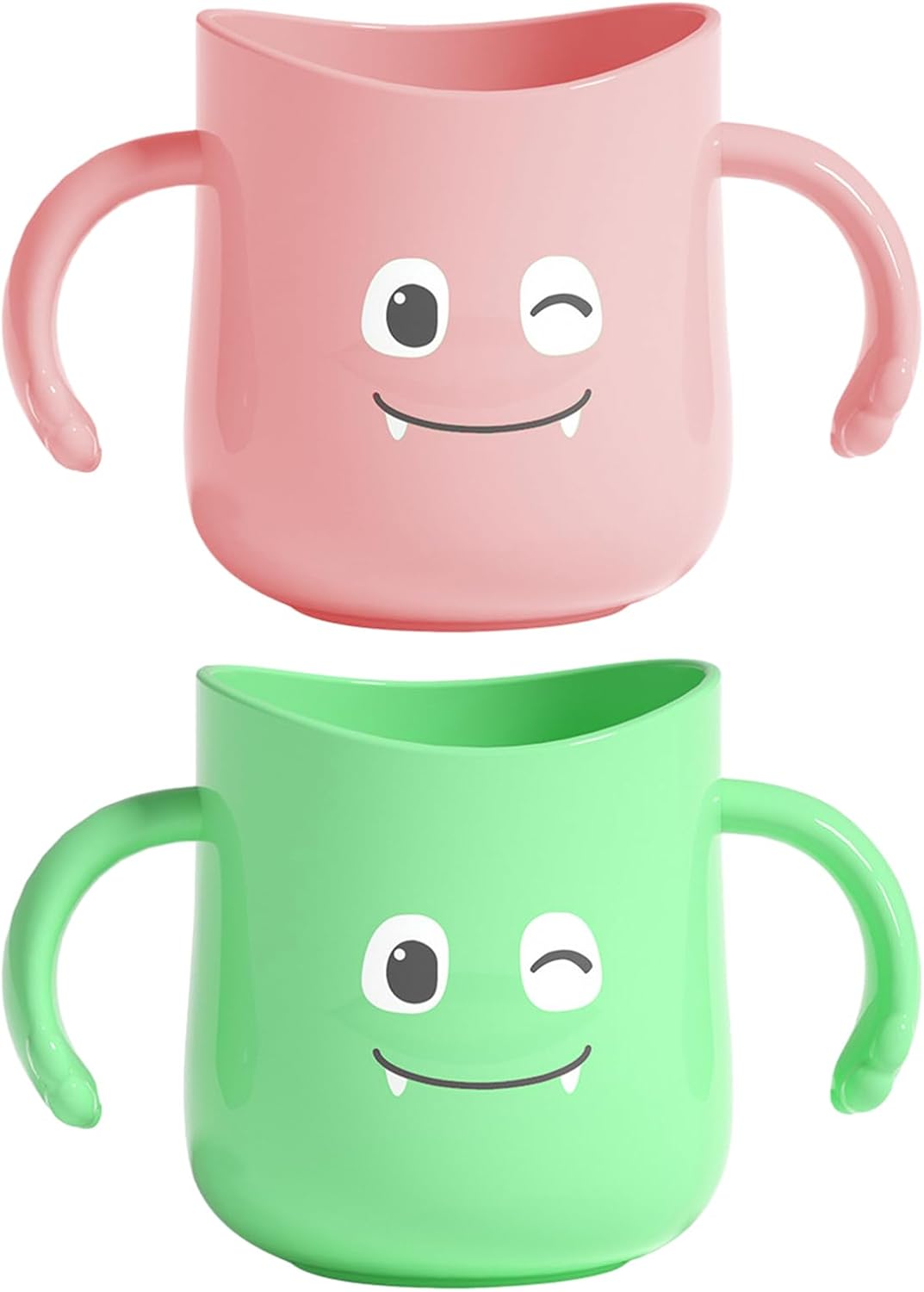 2-Piece Kids Toothbrush Cups Holder with Dinosaur Pattern
