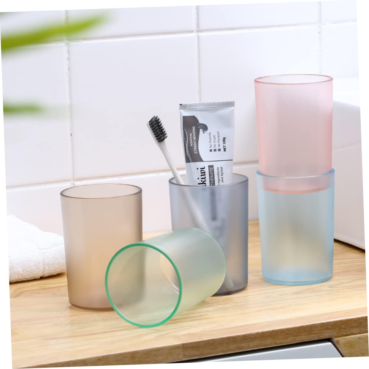 Sturdy Transparent Toothbrush Cup for Adults