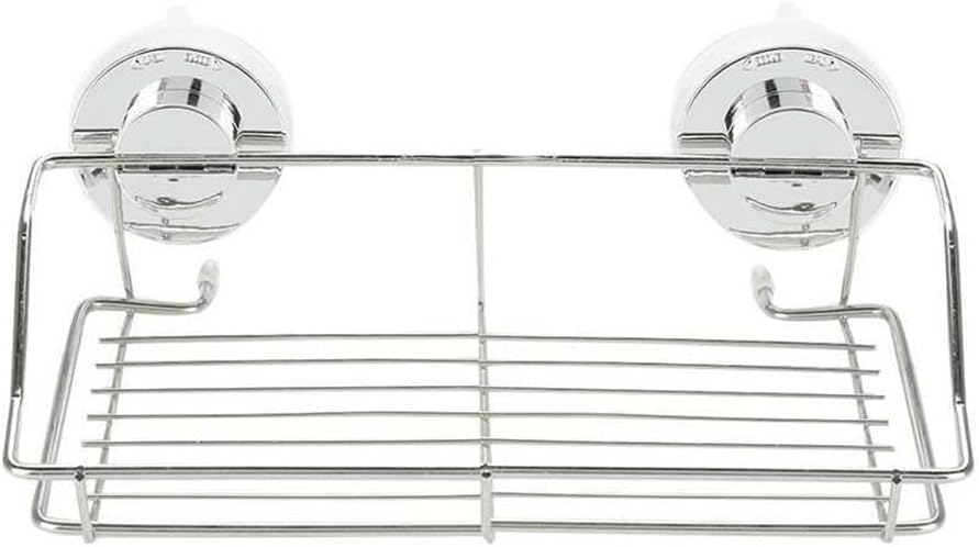 Wall-Mounted Dual-Sucker Organizer Durable Space-Saving