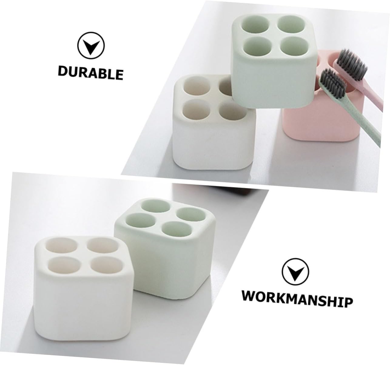 Durable White Mini Diatomite Toothbrush Stand