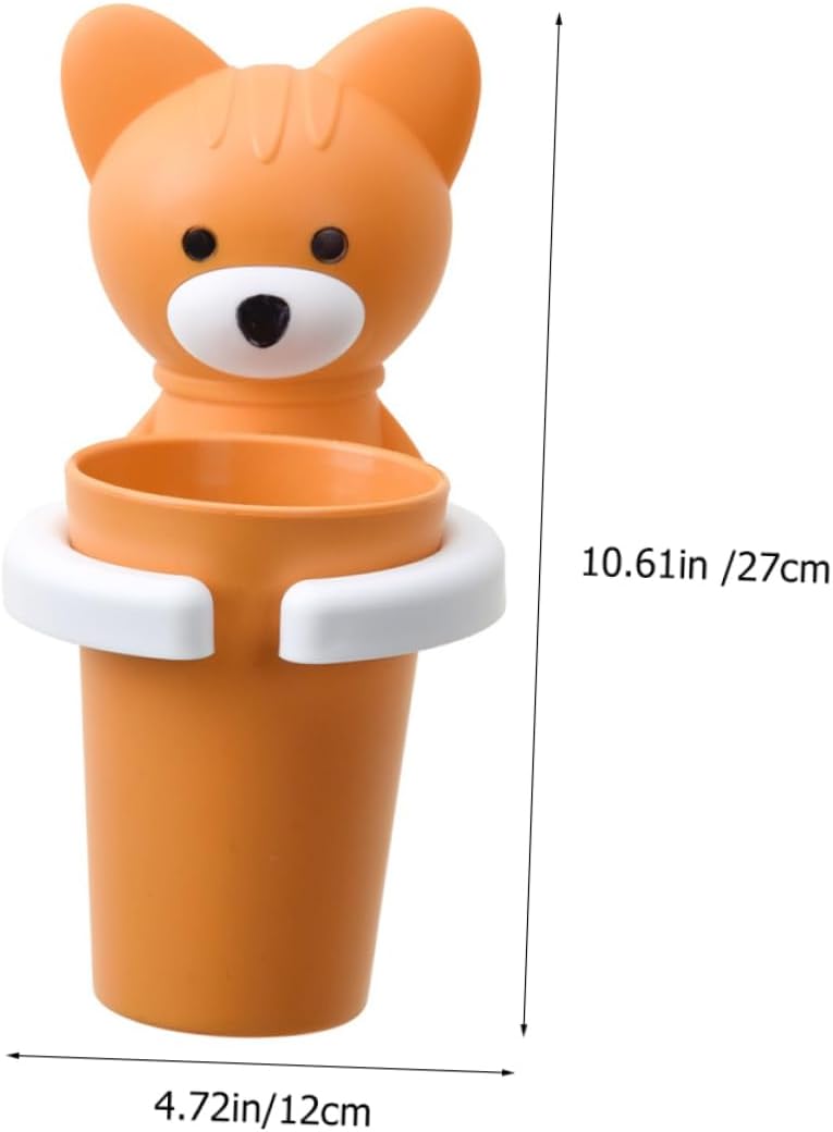 Happyyami Cartoon Wall-Mounted Toothbrush Organizer