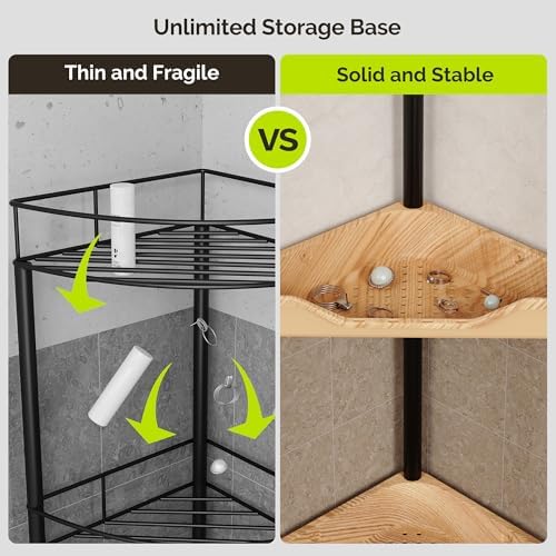 Orimade Rust-Resistant Floor Standing Corner Shower Organizer
