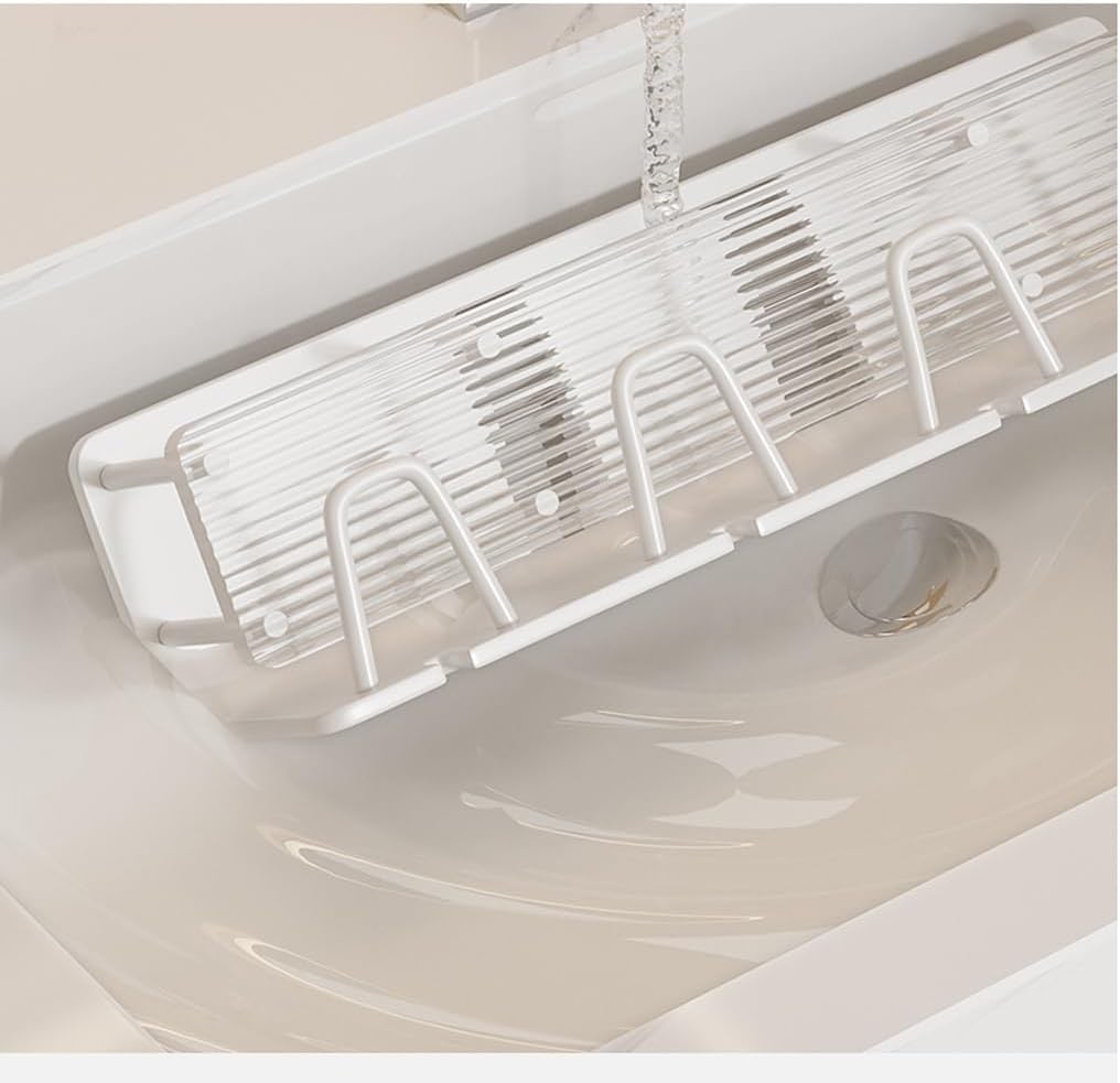 Lovulife Wall-Mounted Acrylic Toothbrush Holder Bathroom Organizer