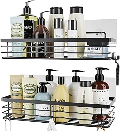Stainless Steel Showers Caddy Organizer with 5 Hooks for Bathroom