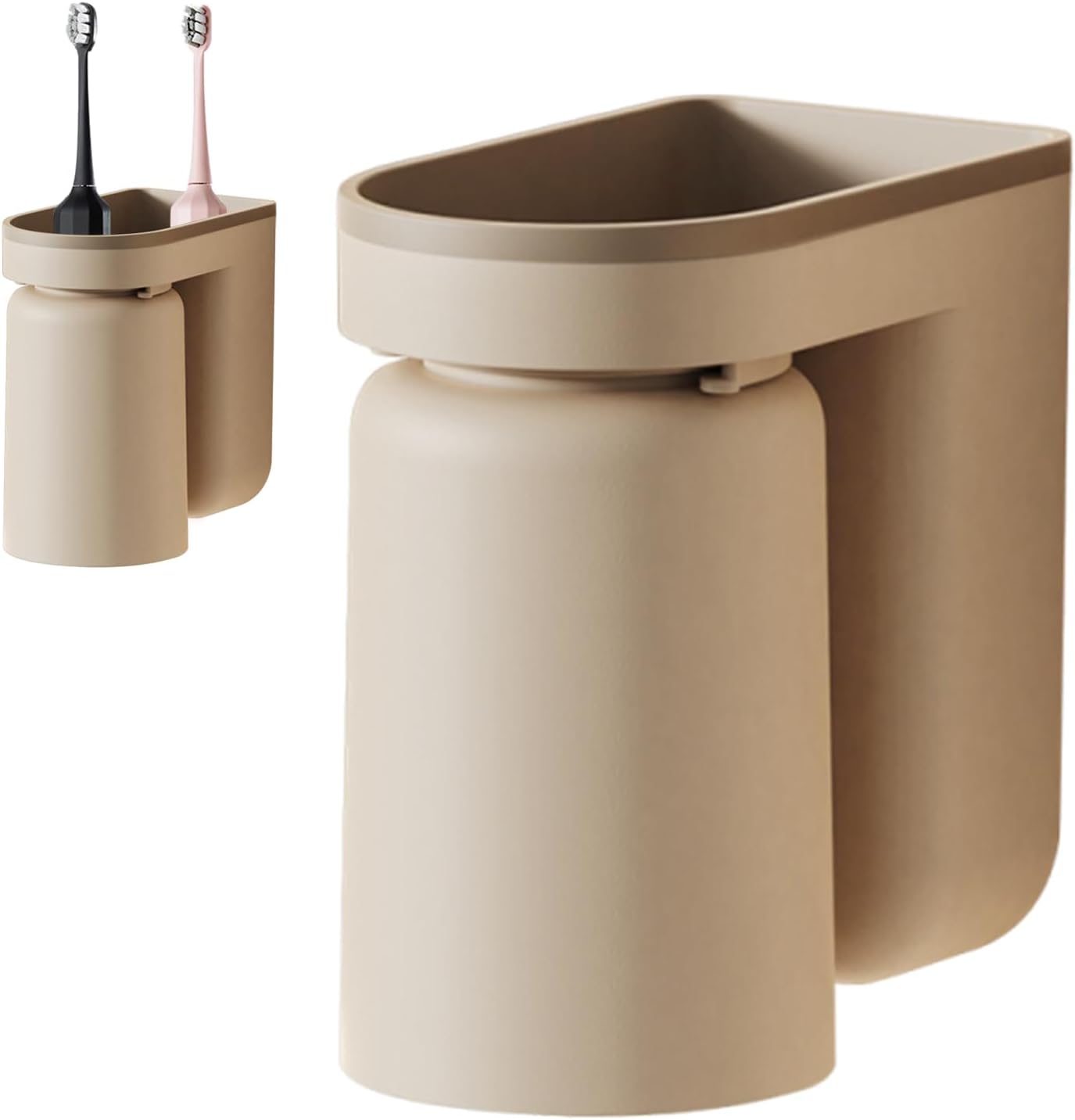 Bathroom Wall Toothbrush Holder with Easy Mounting