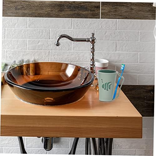 UGH-Free Design ULTECHNOVO 2pcs Wear-Resistant Gargle Cup Toothbrush Holder