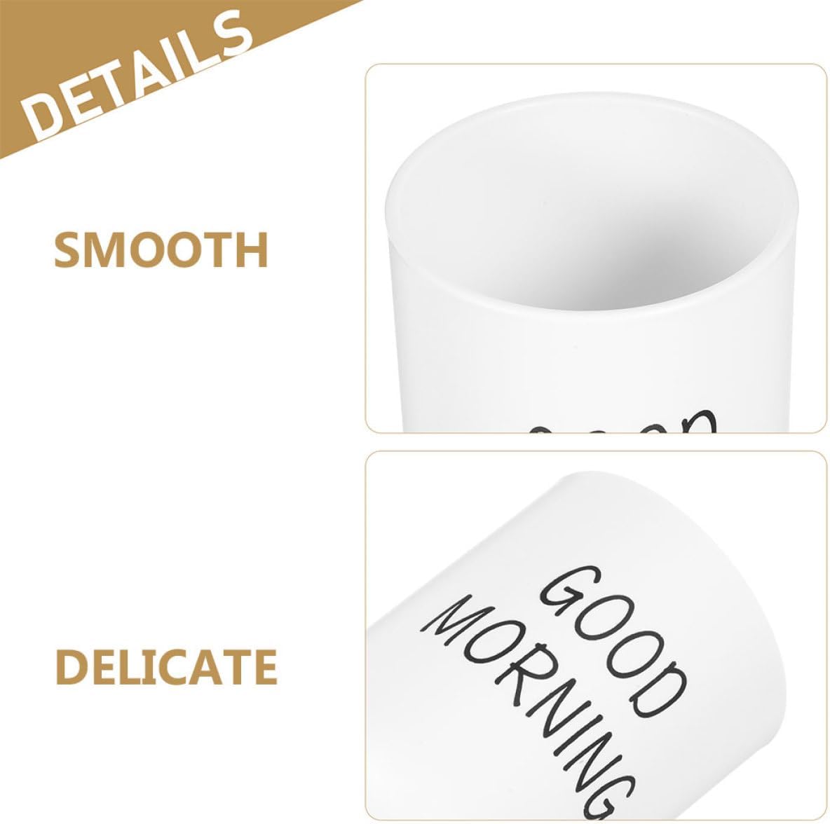 MAGICLULU Sleek White Toothbrush Holder with Frosted Finish