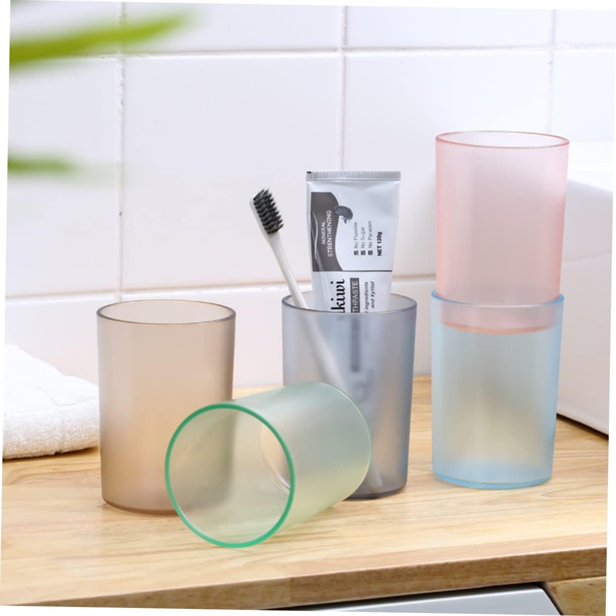 WOONEKY Toothbrush Cup for Boys and Girls