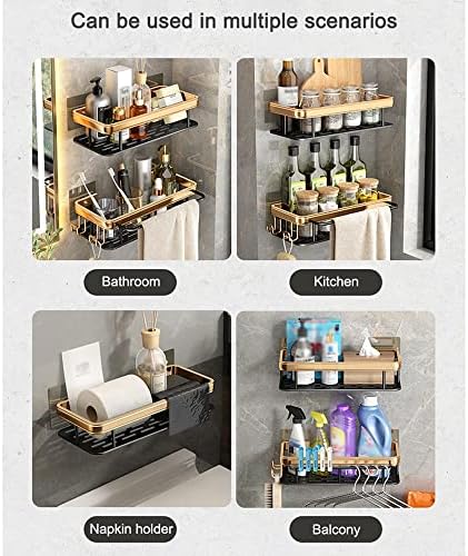 Sturdy Golden Standing Shower Caddy