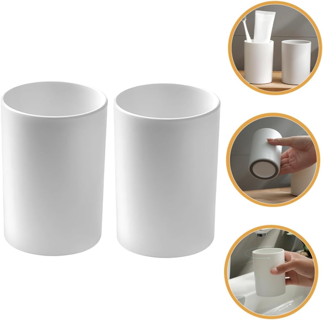 Reliable Durable 2-Pack Reusable Toothbrush Mouthwash Holder