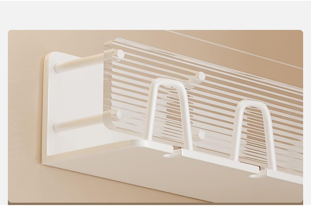 Lovulife Wall-Mounted Acrylic Toothbrush Holder Bathroom Organizer