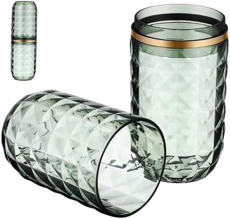 Portable Dual Use Toothbrush Mouthwash Holder for Travel