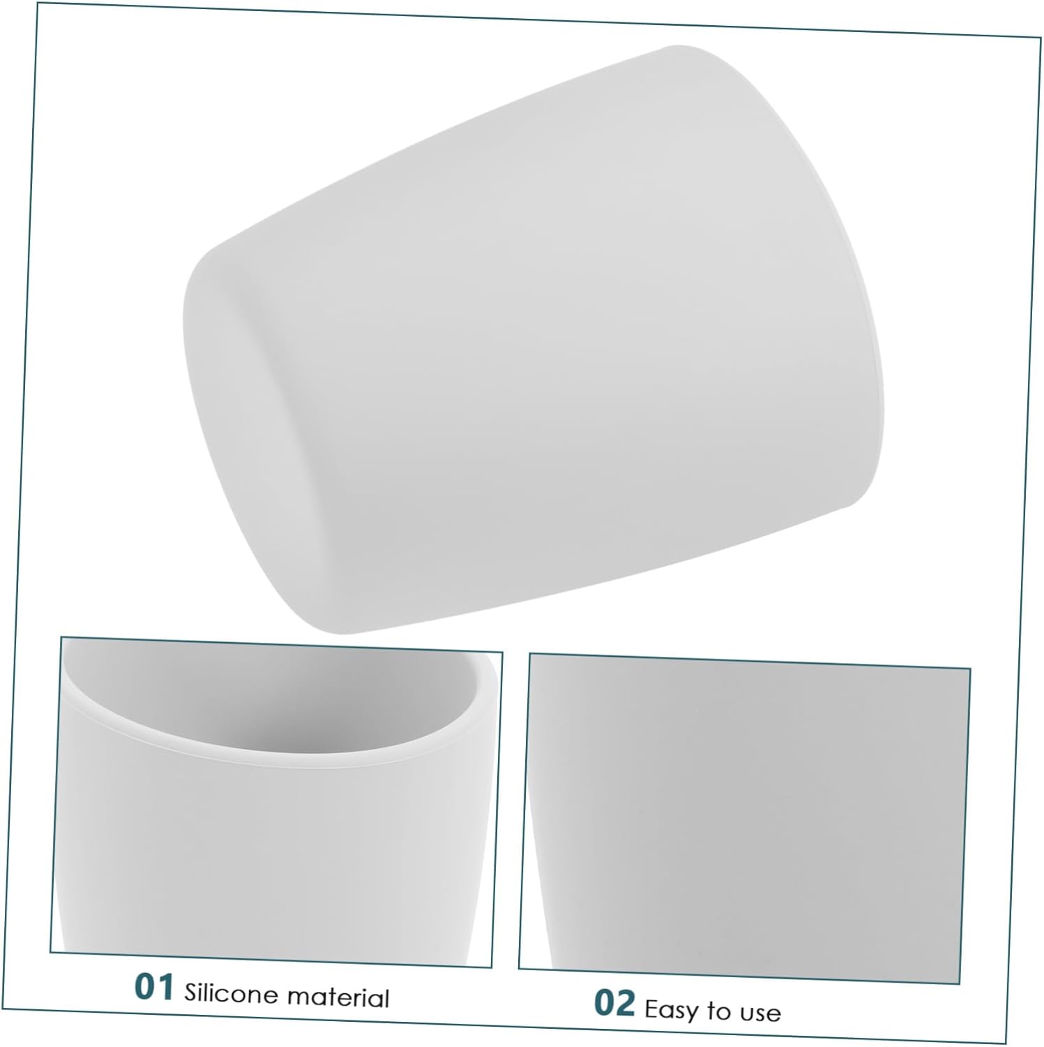 4-Piece Silicone Drop-Open Mouth Cup Set for Boys and Girls