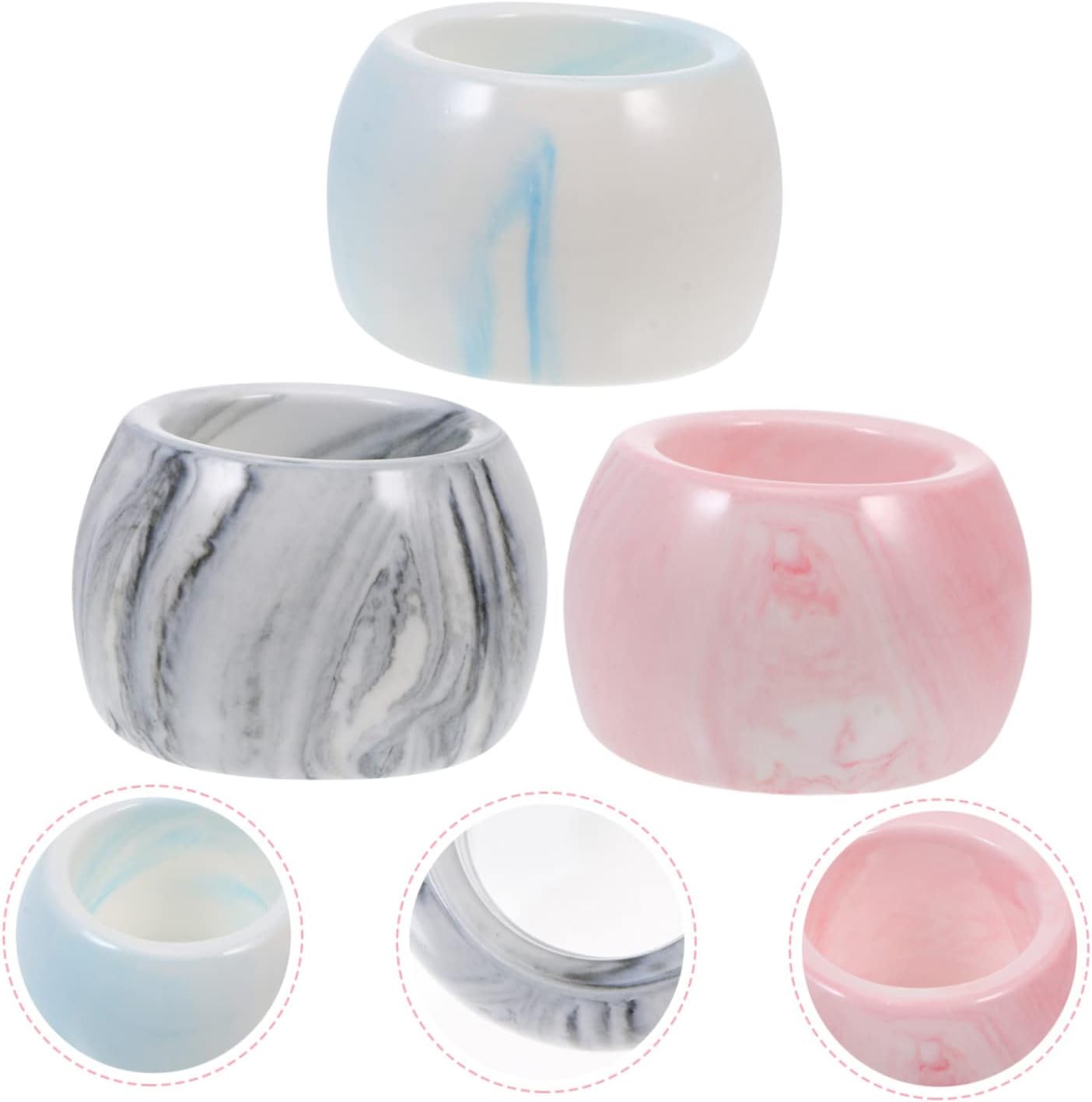 Healifty 3-Piece Ceramic Electric Toothbrush Holder Pack for Bathrooms