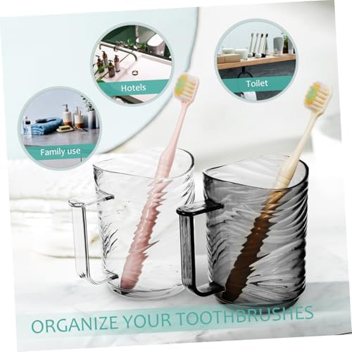 Ergonomic Handle Toothbrush Holder Cups