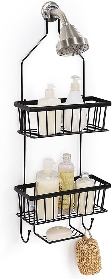 Stylish Functional SunnyPoint Bathroom Caddy Over the Shower Head