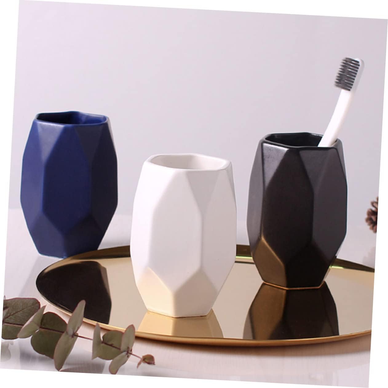 PRETYZOOM Couples Toothbrush Cup Ceramic Mug