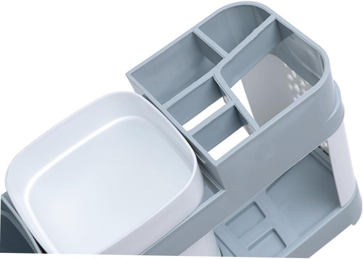 Dual-Holder Toothbrush Toothpaste Organizer