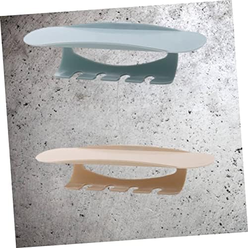 2-Piece Wall-Mounted Toothbrush Organizer with Punch Design