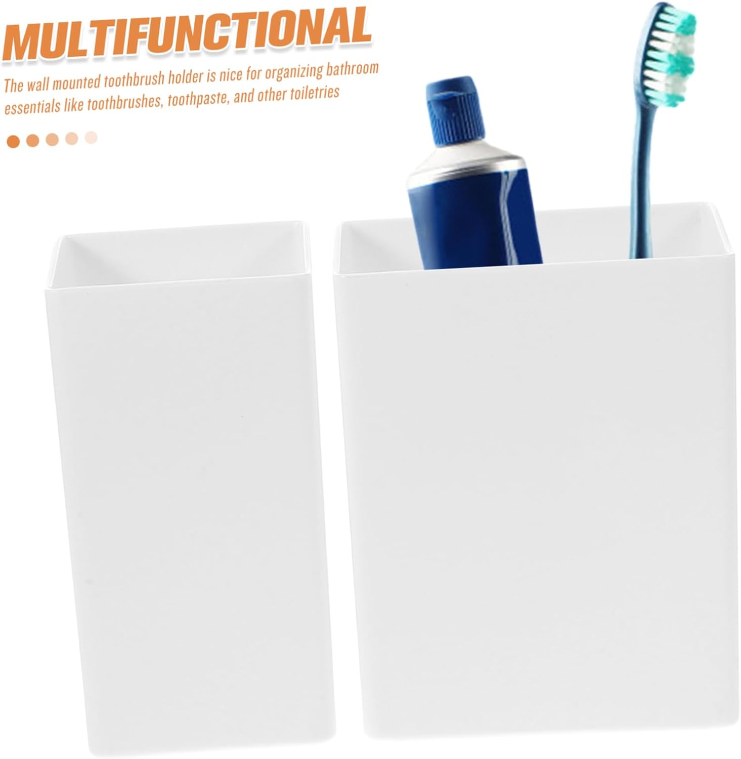 2-Piece Wall-Mounted Toothbrush Holders