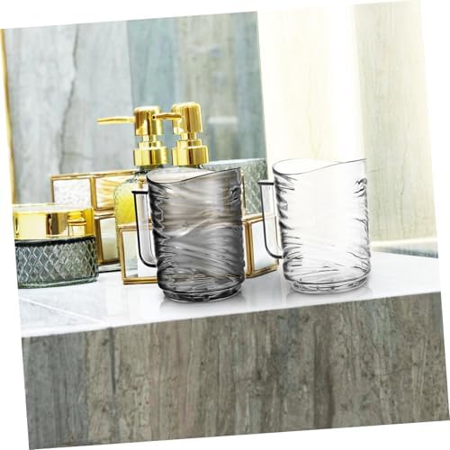 2-Piece Ergonomic Toothbrush Mouthwash Holder - Durable Compact Design for Efficient Organization